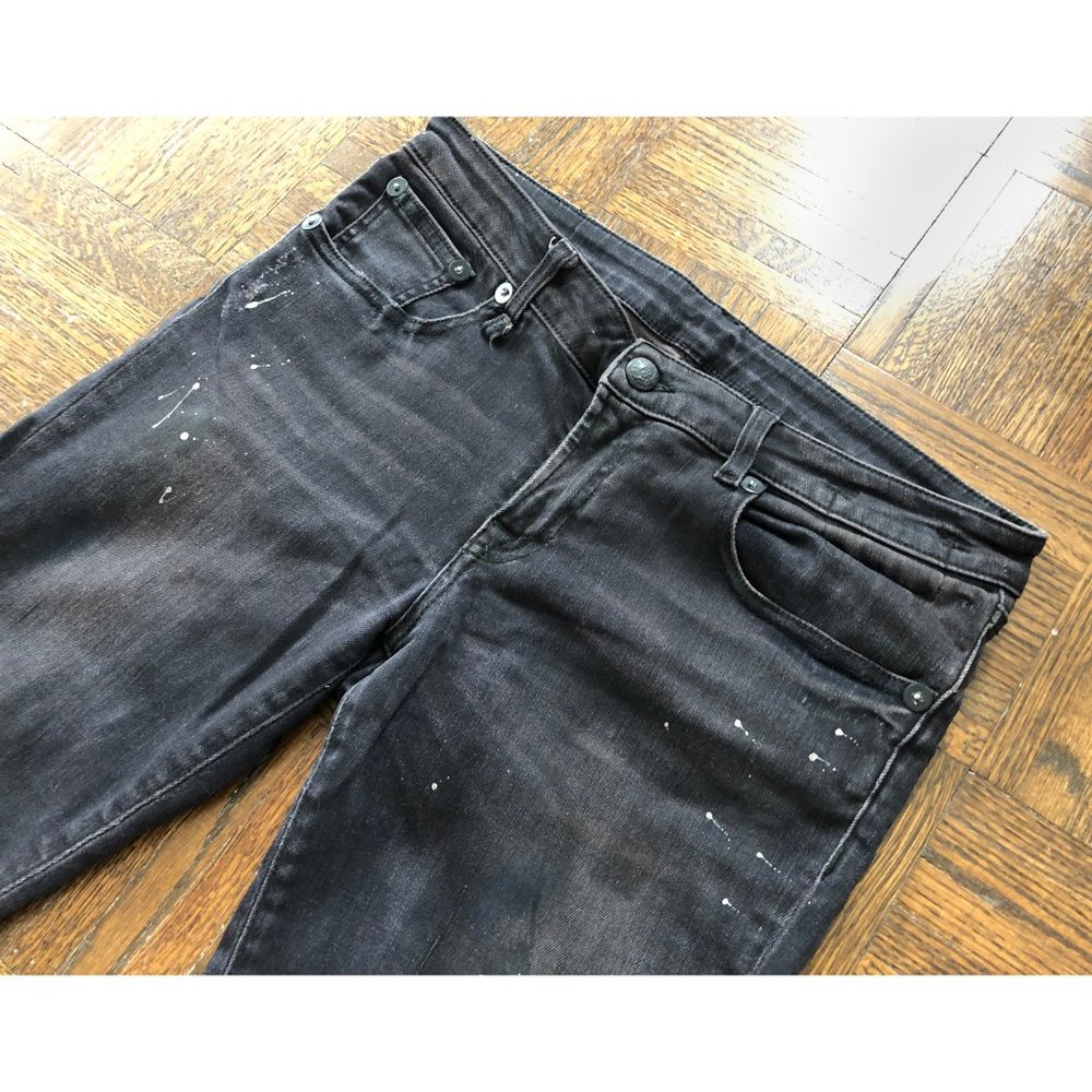 LIKE NEW R13 Black Distressed Skinny Jeans Sz 29/28